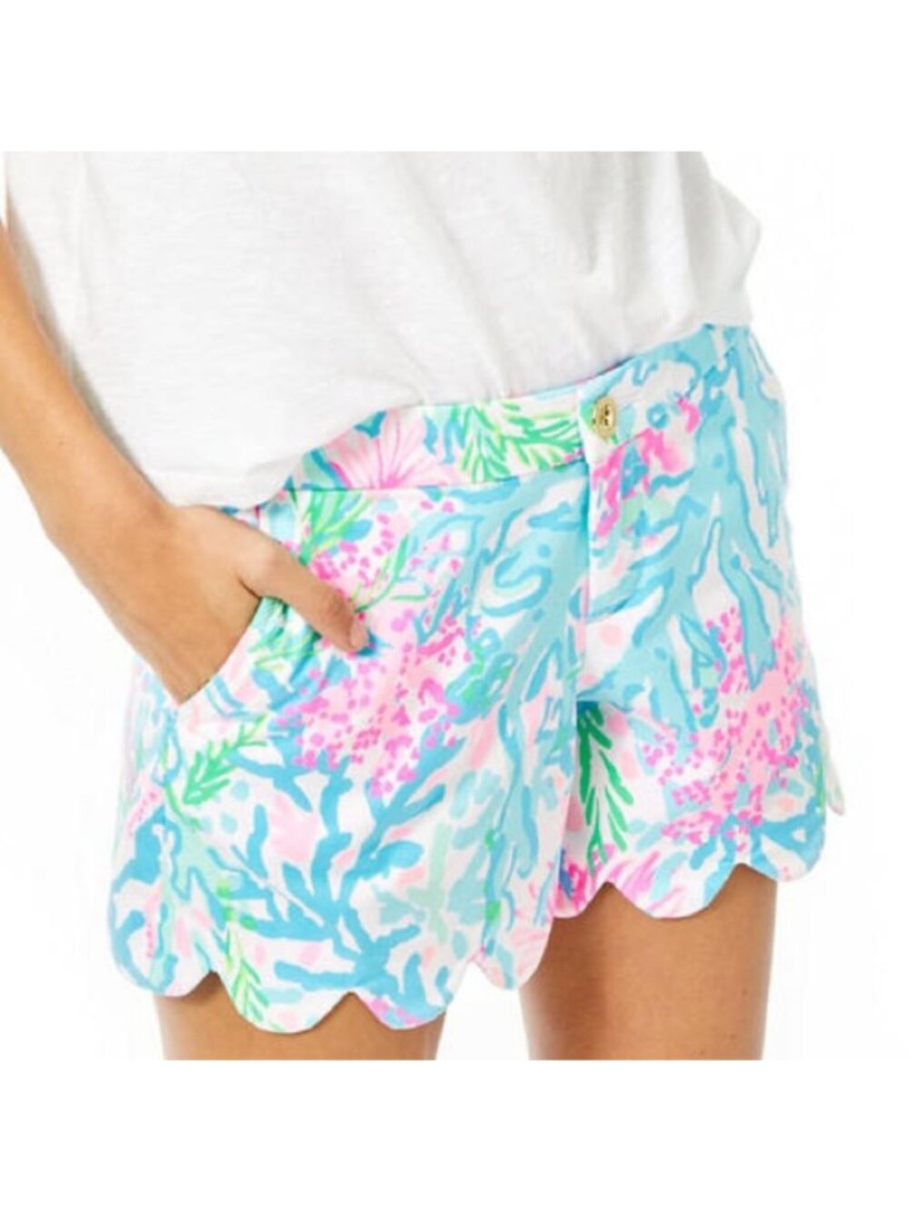 Lilly Pulitzer Buttercup Shorts in Coral Bay Size 10